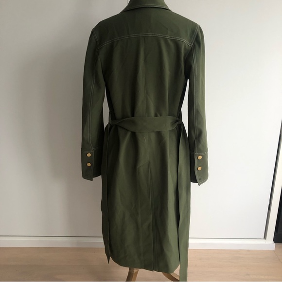 Manning Cartell Khaki Trench Coat Size 10 - Picture 4 of 6